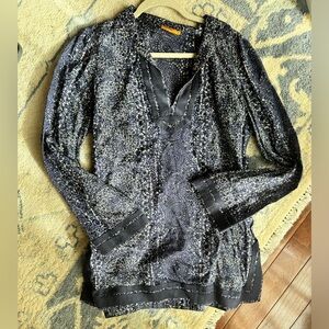 Tory Burch blue ikat tunic, 14